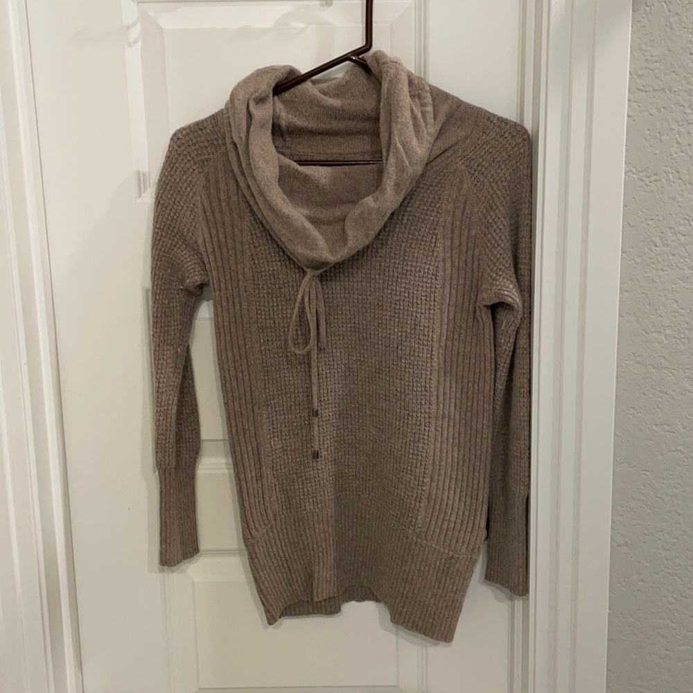 Loft waffle knit cowl neck sweater. Size S.